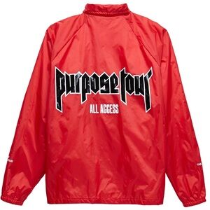 JUSTIN BIEBER Exclusive 2016 Purpose Tour All Access Windbreaker Small NEW NWOT